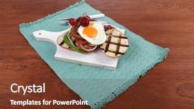  Presentation with cutlery food - Amazing slide set having cutlery ketchup sauce and pickels backdrop and a  colored foreground