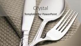  Presentation with cutlery - Presentation featuring cutlery-set-of-knife-fork background and a light gray colored foreground