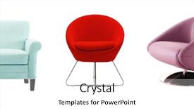  Presentation with power - PPT theme featuring cutout chair composition background and a  colored foreground