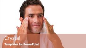  Presentation with cleansing - Presentation design consisting of cutout-of-active-man-cleansing background and a coral colored foreground