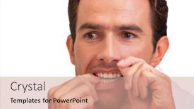  Presentation with mirror - Theme with cutout-of-attractive-man-looking background and a coral colored foreground