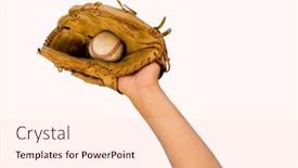  Presentation with baseball - Theme enhanced with cutout-of-baseball-caught background and a lemonade colored foreground