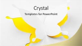  Presentation with greeting card - Amazing theme having cutout paper butterfly as greeting backdrop and a white colored foreground