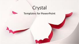  Presentation with greeting card - Colorful PPT layouts enhanced with cutout paper butterfly as greeting backdrop and a  colored foreground