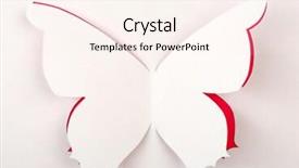  Presentation with greeting card - Colorful presentation theme enhanced with cutout paper butterfly as greeting backdrop and a  colored foreground