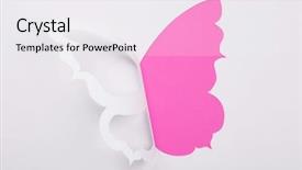  Presentation with greeting card - Audience pleasing presentation consisting of cutout paper butterfly as greeting backdrop and a  colored foreground