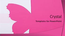  Presentation with happy birthday mama greeting card - Amazing PPT theme having cutout paper butterfly as greeting backdrop and a coral colored foreground