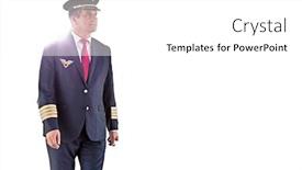  Presentation with pilot - Audience pleasing slide deck consisting of cutouts-of-attractive-mature-pilot backdrop and a white colored foreground