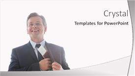 Presentation with passport - Theme having cutouts-of-mature-attractive-businessman background and a pink colored foreground