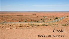  Presentation with road - Amazing presentation design having cuts through the red desert backdrop and a  colored foreground