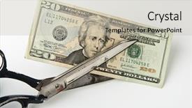  Presentation with dollar - Colorful slides enhanced with cutting back or a budget backdrop and a light gray colored foreground