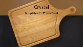  Presentation with vegetable cutting board - Cool new slides with cutting board at wooden table backdrop and a gold colored foreground