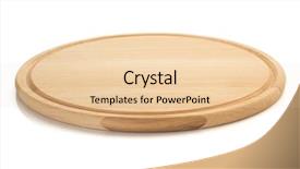  Presentation with vegetable cutting board - PPT theme having cutting board isolated on white background and a lemonade colored foreground