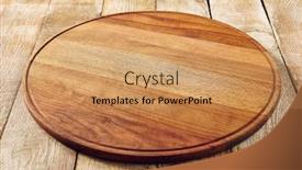  Presentation with process - Cool new slides with cutting-board-on-wooden-surface backdrop and a coral colored foreground