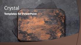  Presentation with kitchen towel - Audience pleasing theme consisting of cutting-board-over-towel backdrop and a gray colored foreground