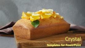  Presentation with citrus - Beautiful presentation theme featuring cutting-board-with-delicious-citrus backdrop and a tawny brown colored foreground