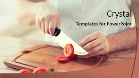  Presentation with cutting board - Colorful slides enhanced with cutting board with sharp backdrop and a light gray colored foreground