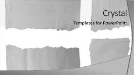  Presentation with torn paper - Beautiful PPT theme featuring cutting edge - four pieces of torn paper backdrop and a light gray colored foreground