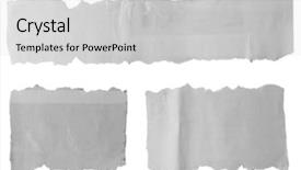  Presentation with paper cutting - Theme featuring cutting edge - three pieces of torn paper background and a light gray colored foreground