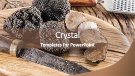  Presentation with black - Slide deck enhanced with cutting expenses - black truffles on the old background and a violet colored foreground