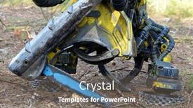  Presentation with tree - Theme featuring cutting-head-of-a-tree background and a gray colored foreground