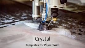  Presentation with engineering industrial - Amazing PPT layouts having cutting machine modern industrial technology backdrop and a light gray colored foreground