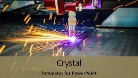  Presentation with laser cutting - Cool new theme with cutting of metal modern industrial backdrop and a coral colored foreground