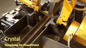  Presentation with steel fabrication - Presentation theme consisting of cutting steel machine background and a tawny brown colored foreground