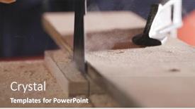  Presentation with cutting board - Cool new PPT theme with cutting-the-wooden-board backdrop and a violet colored foreground