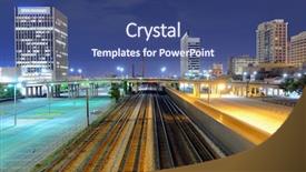  Presentation with alabama - Colorful presentation theme enhanced with cutting through downtown birmingham backdrop and a ocean colored foreground