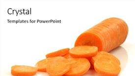  Presentation with cut - Presentation theme having cutting vegetables - cut winter carrot background and a white colored foreground