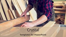  Presentation with cutting board - Beautiful slide deck featuring cutting wooden board with circular backdrop and a lemonade colored foreground