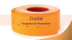  Presentation with labels - Amazing presentation theme having cutting yellow ribbon - orange sticky labels roll isolated backdrop and a gold colored foreground