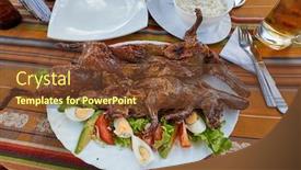  Presentation with guinea pig - Slides with cuy-guinea-pig-served background and a tawny brown colored foreground