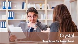  Presentation with meeting - Audience pleasing PPT layouts consisting of cv resume - business meeting between businessman backdrop and a  colored foreground