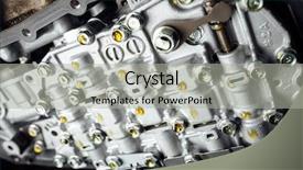  Presentation with automatic gear stick transmission - Presentation theme featuring cvt automatic transmission bottom view background and a  colored foreground