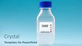  Presentation with gas - Presentation design featuring cyanogen-chloride-dangerous-poisonous-gas background and a  colored foreground