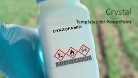  Presentation with ornamental plants - PPT theme consisting of cyazofamid-a-fungicide-used background and a seafoam green colored foreground