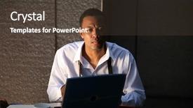  Presentation with wireless internet - Amazing PPT layouts having cyber cafe - business man works from his backdrop and a  colored foreground