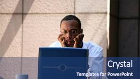  Presentation with wireless internet - PPT layouts consisting of cyber cafe - business man works from his background and a  colored foreground