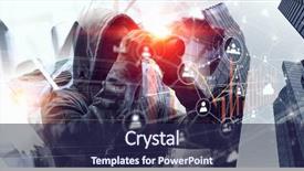  Presentation with cyber attack - Audience pleasing presentation theme consisting of cyber crime - be aware of hacker attack backdrop and a navy blue colored foreground