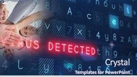  Presentation with team hands - PPT theme featuring cyber crime - business team putting hands together background and a ocean colored foreground