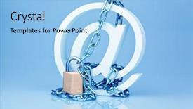  Presentation with internet surfing - Slide deck featuring cyber crime - data security on the internet background and a light blue colored foreground