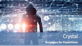  Presentation with crime media - Colorful presentation theme enhanced with cyber crime - do not forget to protect backdrop and a teal colored foreground