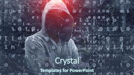  Presentation with forget - Cool new theme with cyber crime - do not forget to protect backdrop and a ocean colored foreground