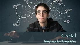  Presentation with hacker white - PPT theme with cyber crime - young dangerous hacker with white background and a tawny brown colored foreground