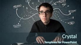  Presentation with thoughts - Amazing slide deck having cyber crime - young dangerous hacker with white backdrop and a tawny brown colored foreground