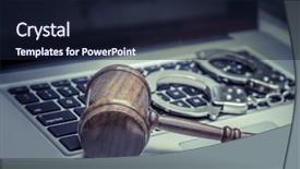  Presentation with hack - Colorful PPT layouts enhanced with cyber hack legal law concept backdrop and a wine colored foreground