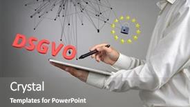  Presentation with gdpr - Cool new theme with cyber law - dsgvo german version of gdpr backdrop and a gray colored foreground