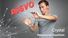  Presentation with data protection - Presentation with cyber law - dsgvo german version of gdpr background and a gray colored foreground